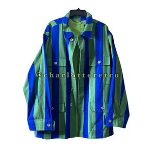 NWT Oversized Colorblock Striped Jacket (50)